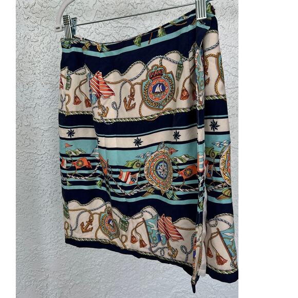 Talbots Dresses & Skirts - Talbots Petite Wrap Skirt - Size 8, Nautical Print